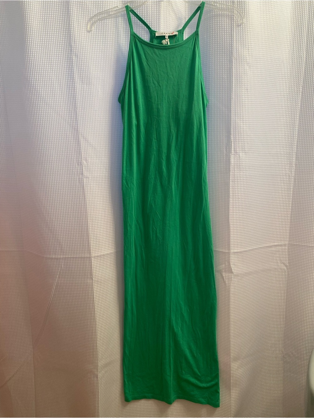 Frame Cami Tank Dress in Grass Green - Picture 2 of 11